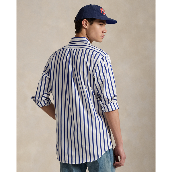 Classic Fit Striped Poplin Shirt
