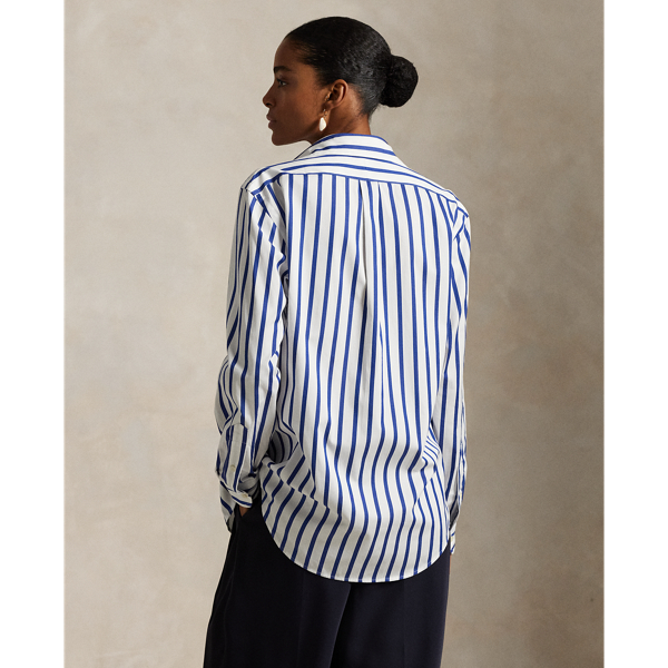 Classic Fit Striped Poplin Shirt