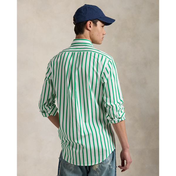 Classic Fit Striped Poplin Shirt