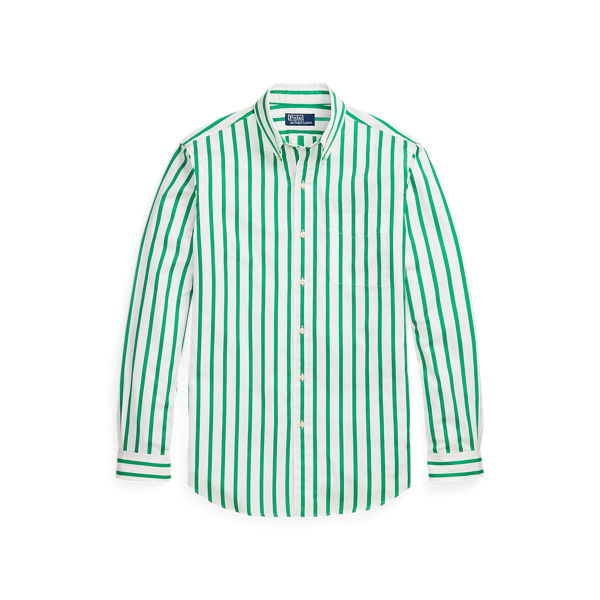 Classic Fit Striped Poplin Shirt