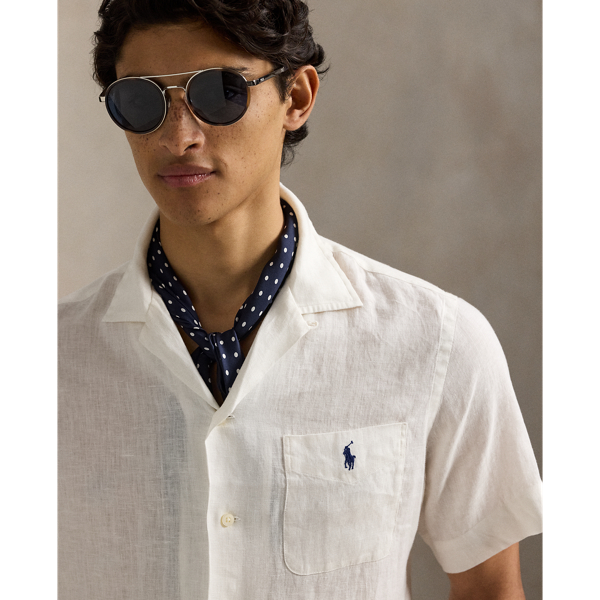 RALPH LAUREN クラシックフィットリネンキャンプシャツ RALPH LAUREN｜クラシック フィット リネン キャンプ シャツ