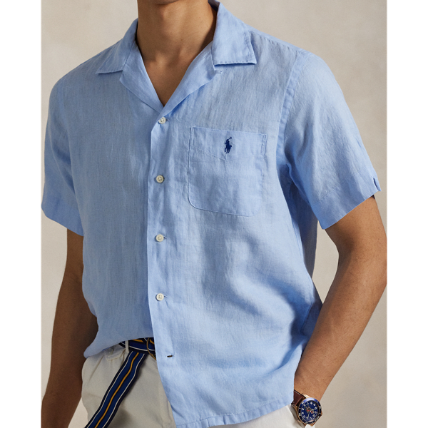 Classic Fit Linen Camp Shirt