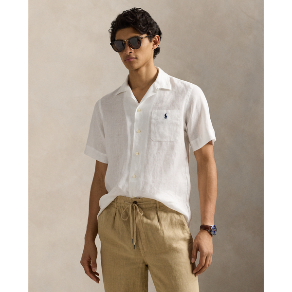 Classic Fit Linen Camp Shirt