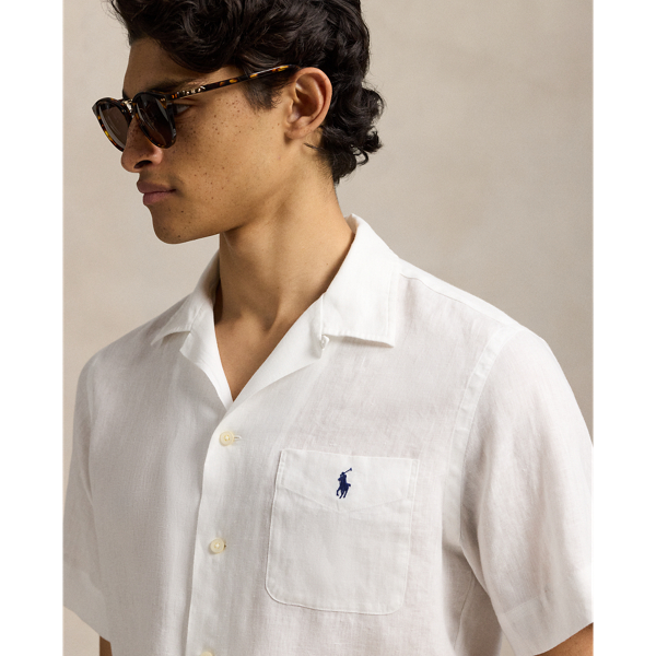 Classic Fit Linen Camp Shirt