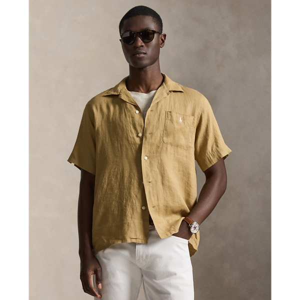 Classic Fit Linen Camp Shirt