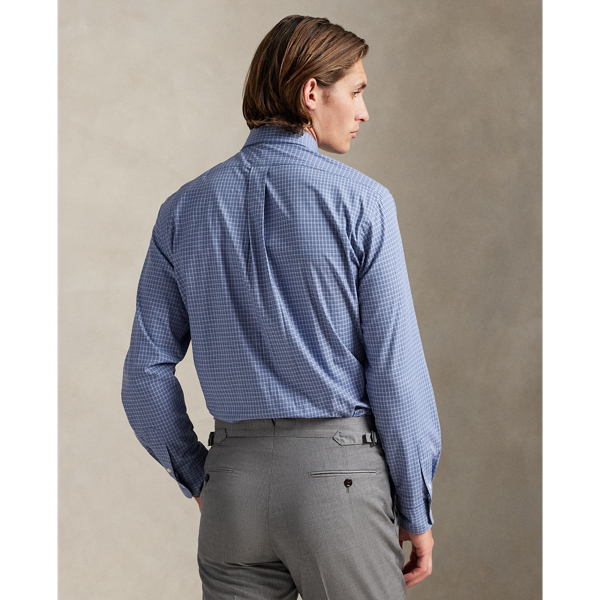 Classic Fit Checked Stretch Poplin Shirt