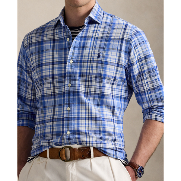 Classic Fit Plaid Oxford Shirt