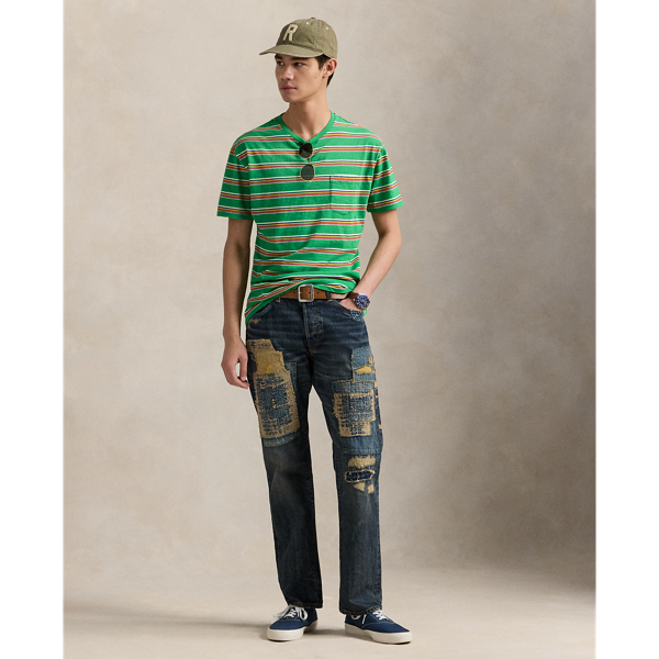 Stem Multi Classic Fit Striped Gauze Jersey T-Shirt Polo Ralph Lauren 4
