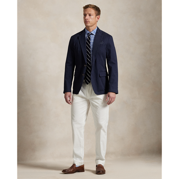 Classic Fit Plaid Stretch Poplin Shirt 