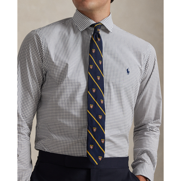 White New Classic Classic Fit Plaid Stretch Poplin Shirt Polo Ralph Lauren 6