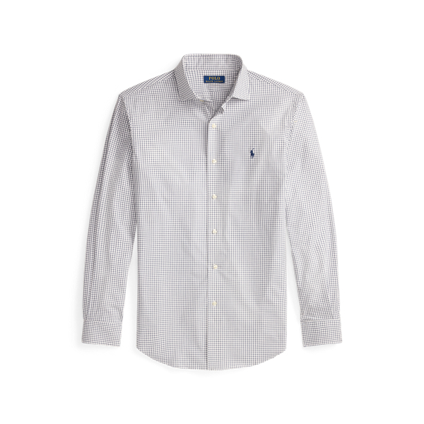 White New Classic Classic Fit Plaid Stretch Poplin Shirt Polo Ralph Lauren 2