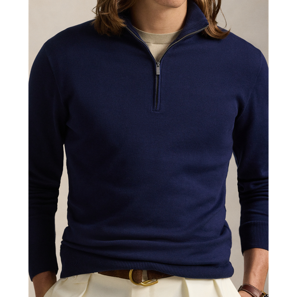 Cotton Quarter-Zip Sweater