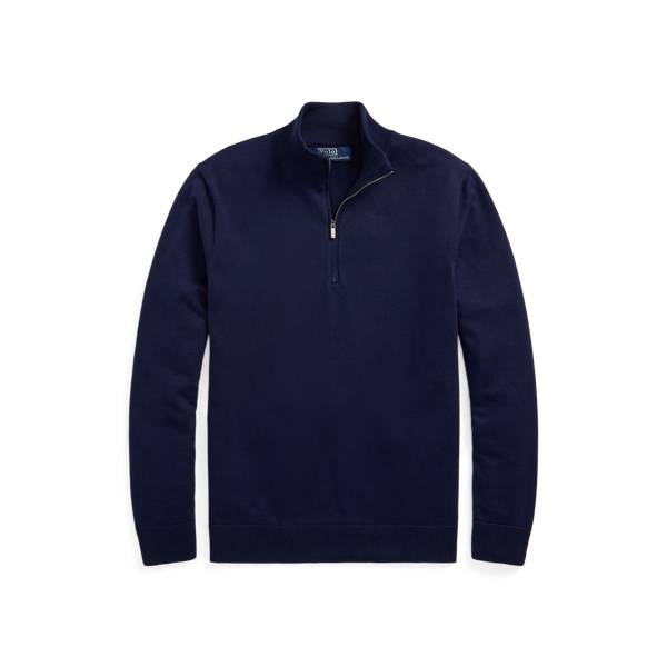 Cotton Quarter-Zip Sweater