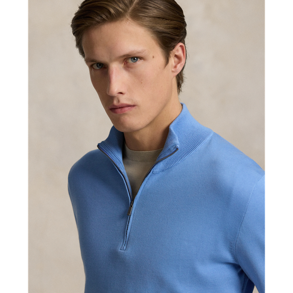 Cotton Quarter-Zip Sweater