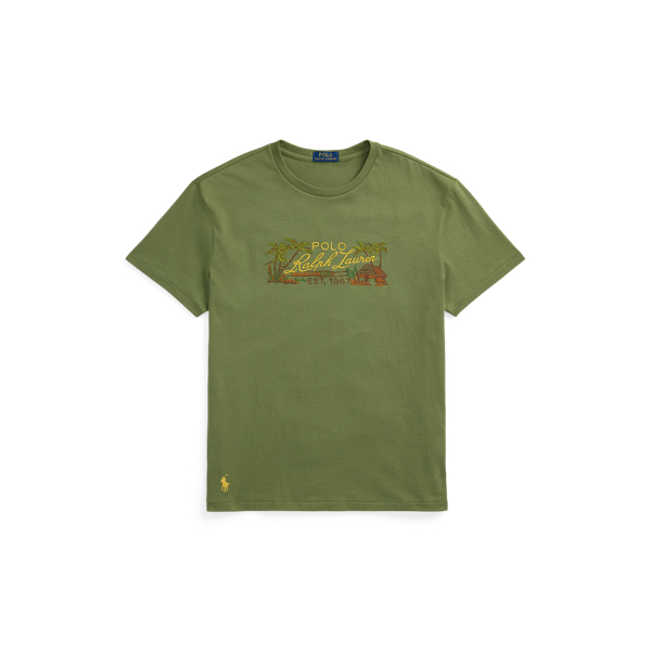 クラシック フィット エンブロイダリー ジャージー Tシャツ