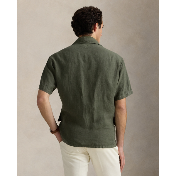 Garment-Dyed Slub Linen Overshirt