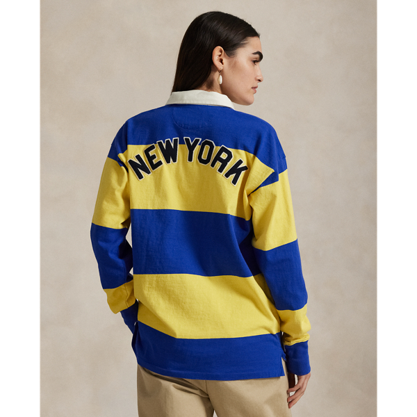 Cruise Royal/Signal Yellow Polo Ralph Lauren Yankees Rugby Shirt Polo Ralph Lauren 7