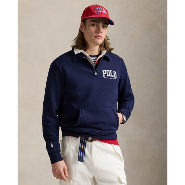 Logo Fleece Collared Sweatshirt
