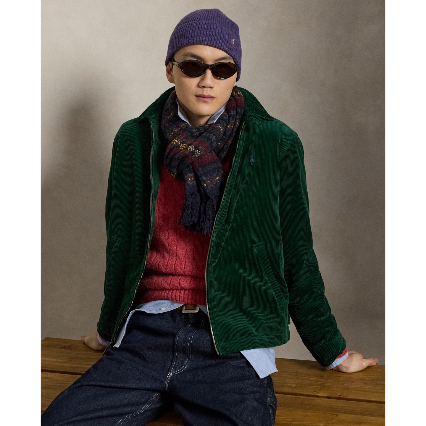 Мужская куртка Ralph Lauren The Wynton Corduroy, цвет: Тёмно-зелёный — фото 4