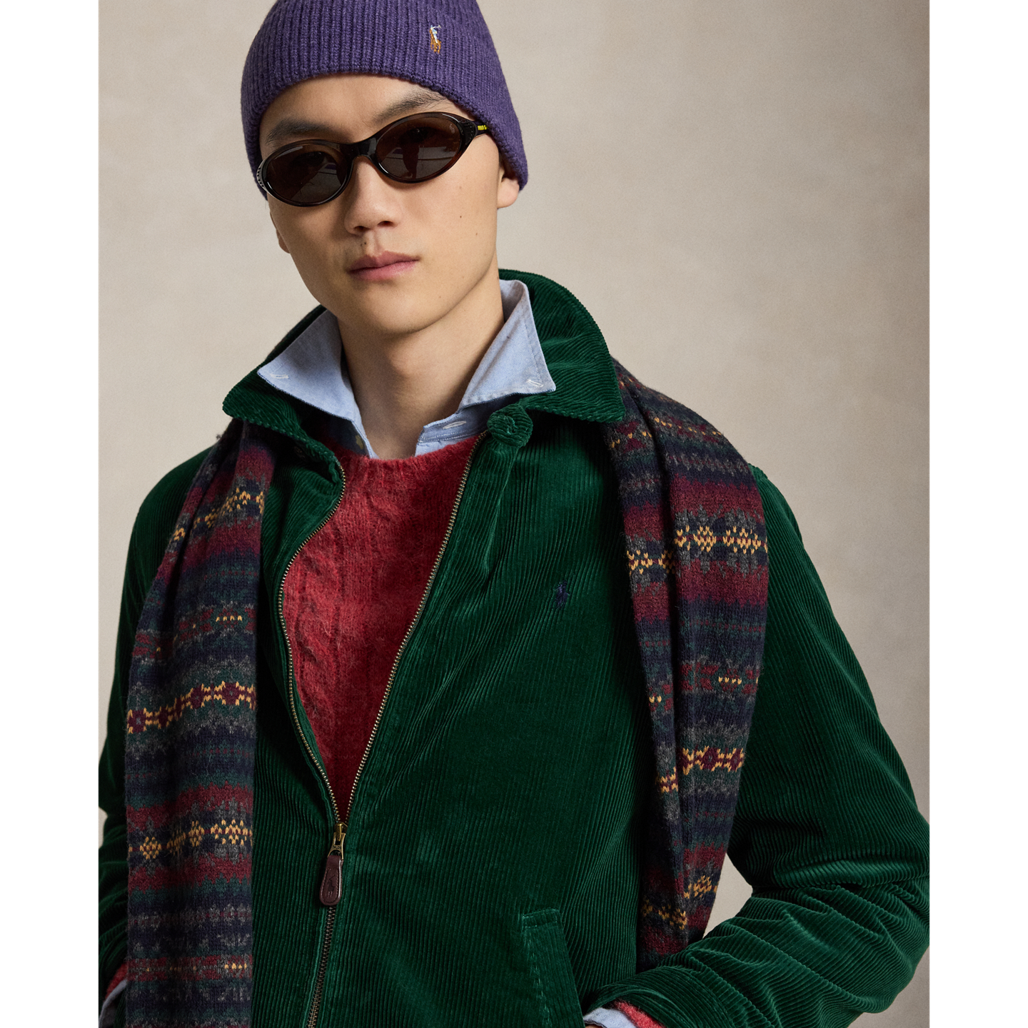 Мужская куртка Ralph Lauren The Wynton Corduroy, цвет: Тёмно-зелёный — фото 3