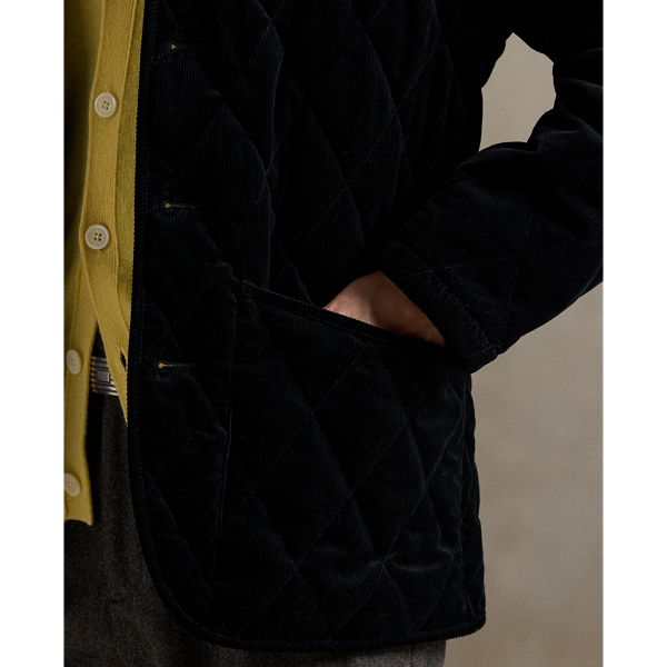 ラルフローレン ダウンコート キルティングコート スエード コーデュロイ 牛革 新作!ラルフローレン フェイクファー 襟 キルティング コート