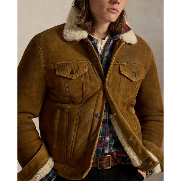 Soft Brown X Shearling Trucker Jacket Polo Ralph Lauren 6