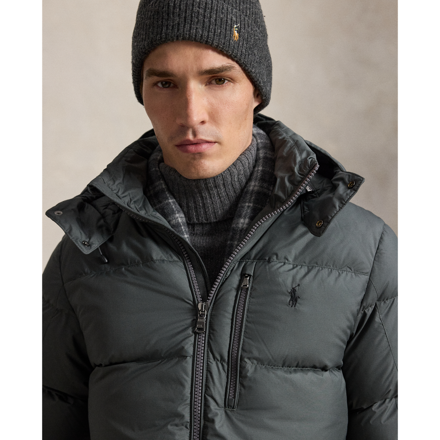 Мужская куртка Ralph Lauren The Gorham Down, цвет: Угольный серый — фото 3