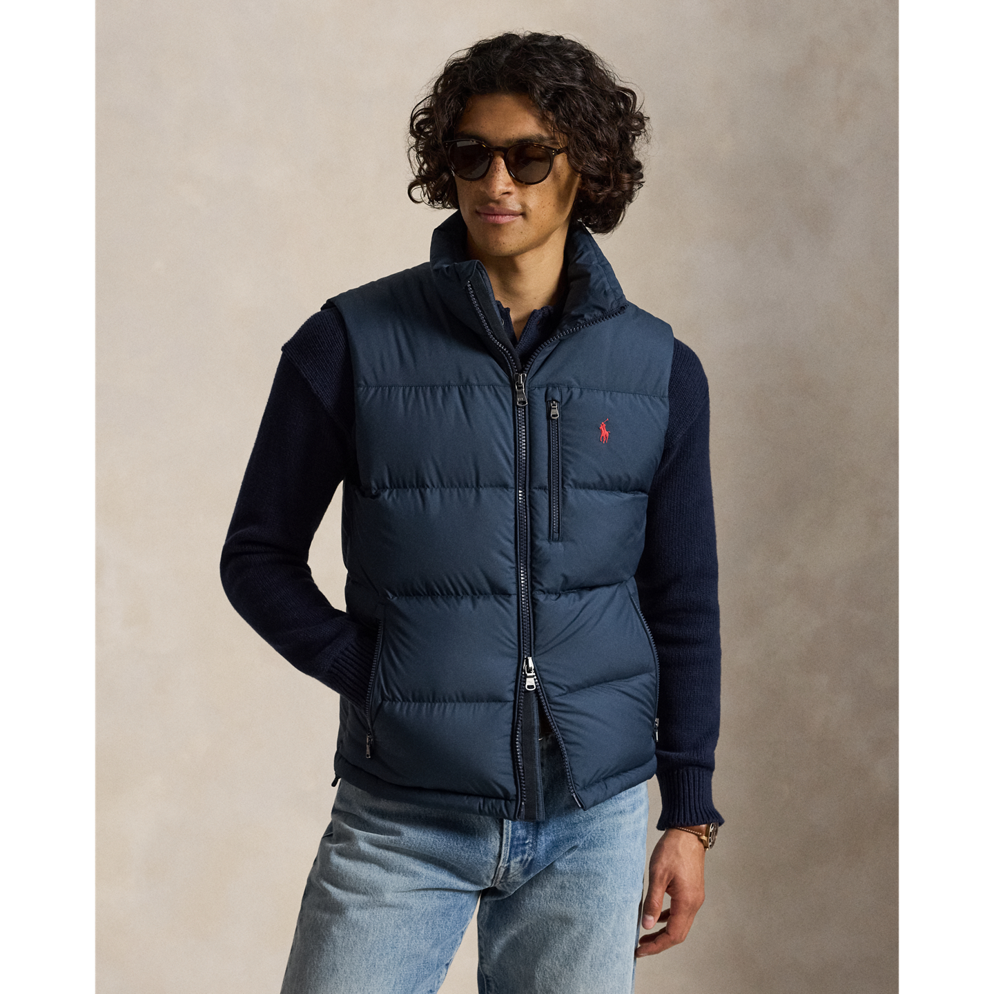 Мужской жилет Ralph Lauren The Gorham Down, цвет: Тёмно-синий — фото 5
