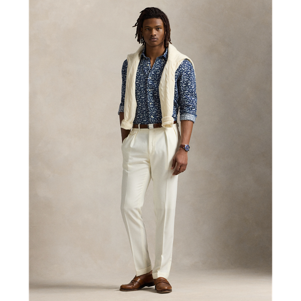 Custom Fit Print Linen Shirt