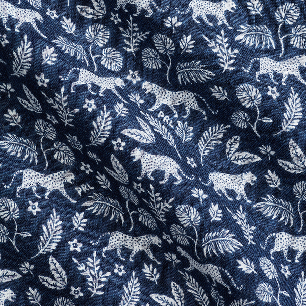 Custom Fit Print Linen Shirt