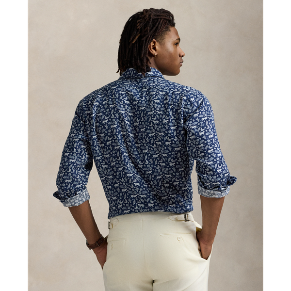 Custom Fit Print Linen Shirt