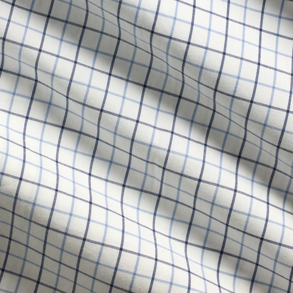 Custom Fit Checked Stretch Poplin Shirt