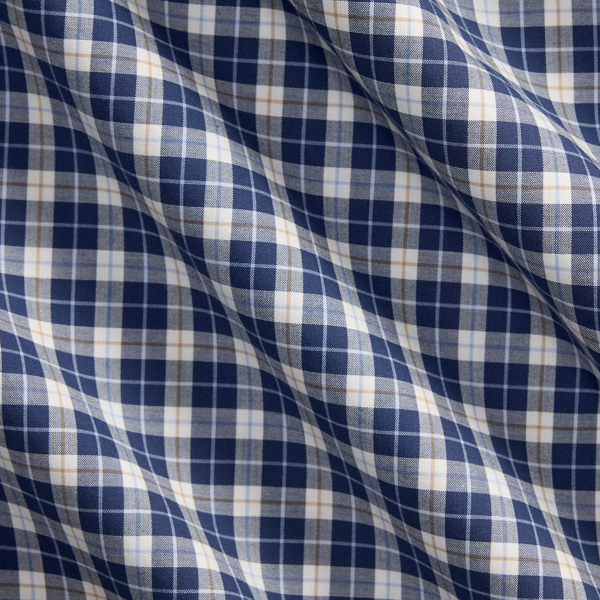 Camicia in popeline a quadri Custom-Fit