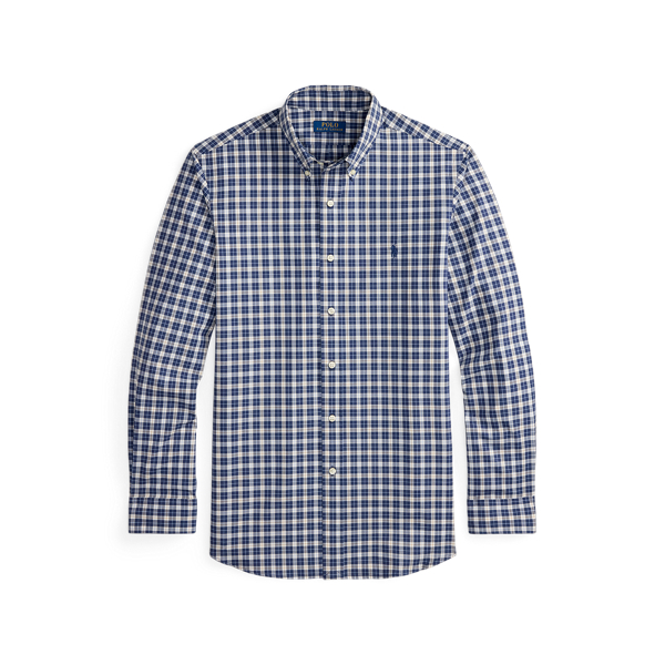 Camicia in popeline a quadri Custom-Fit