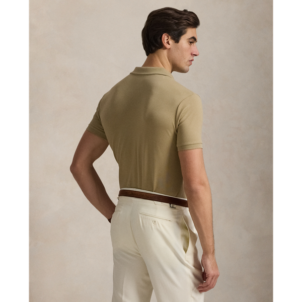Custom-Slim-Fit Piqu&eacute;-Poloshirt Polo Ralph Lauren in Klassisches Khaki 5