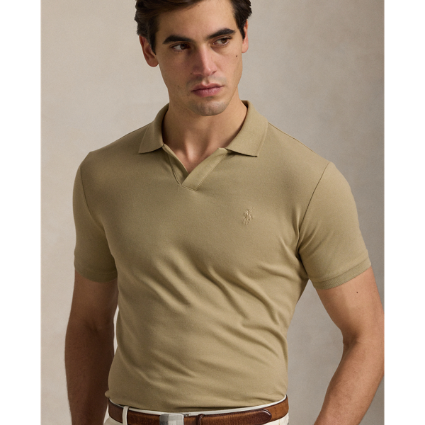 Custom-Slim-Fit Piqu&eacute;-Poloshirt Polo Ralph Lauren in Klassisches Khaki 6
