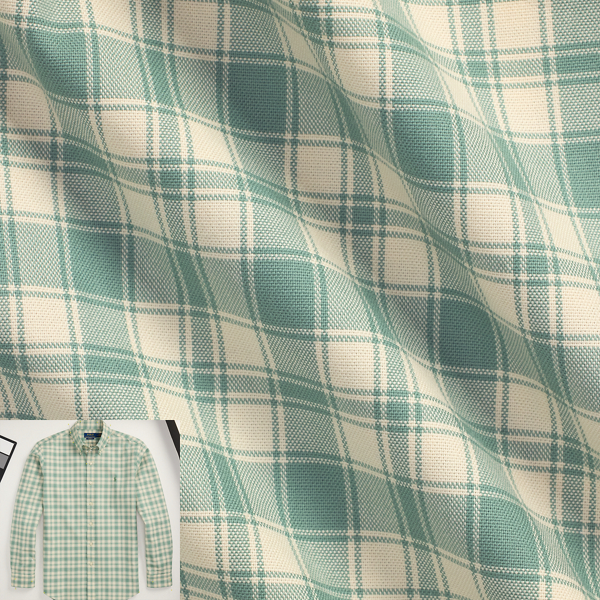 Custom Fit Plaid Oxford Shirt