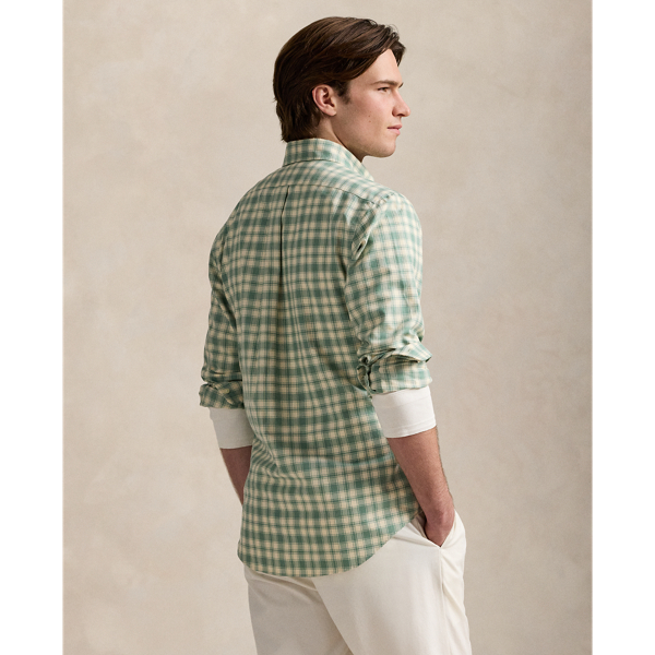 Custom Fit Plaid Oxford Shirt