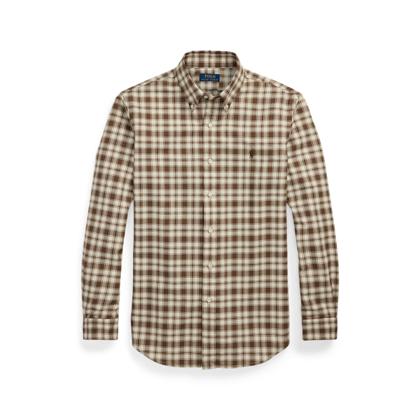 Custom Fit Plaid Oxford Shirt