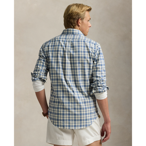 Custom Fit Plaid Oxford Shirt