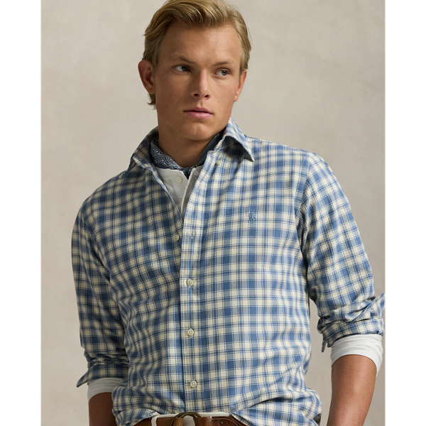 Custom Fit Plaid Oxford Shirt