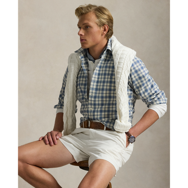 Custom Fit Plaid Oxford Shirt