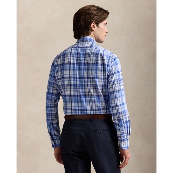 Custom Fit Plaid Oxford Shirt