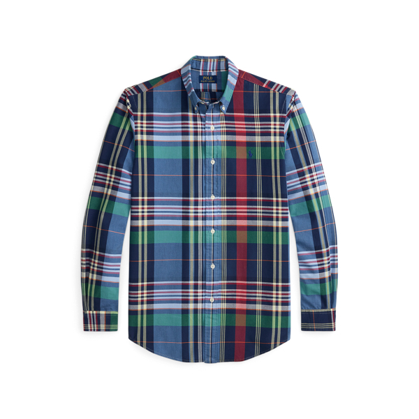 Custom Fit Plaid Oxford Shirt