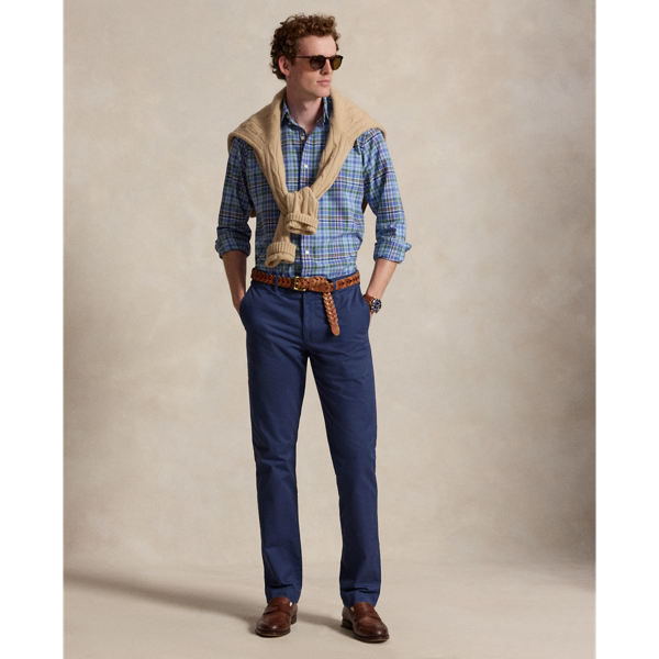 Custom Fit Plaid Oxford Shirt