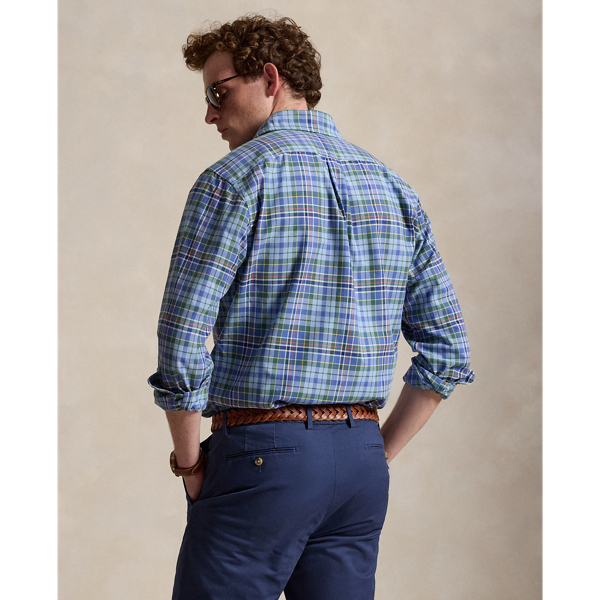 Custom Fit Plaid Oxford Shirt