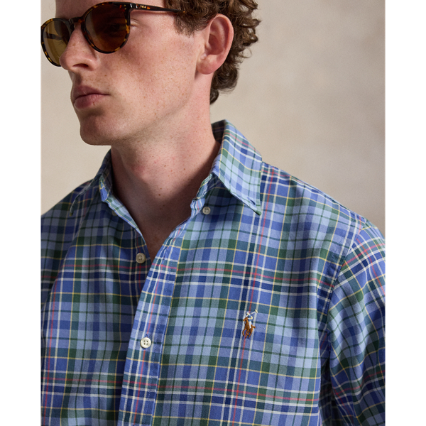 Custom Fit Plaid Oxford Shirt