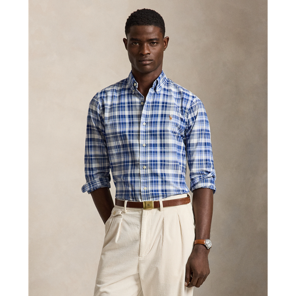 Koszula oxford w kratę Custom Fit