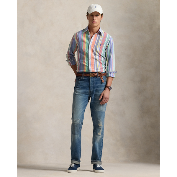 Custom Fit Striped Oxford Shirt