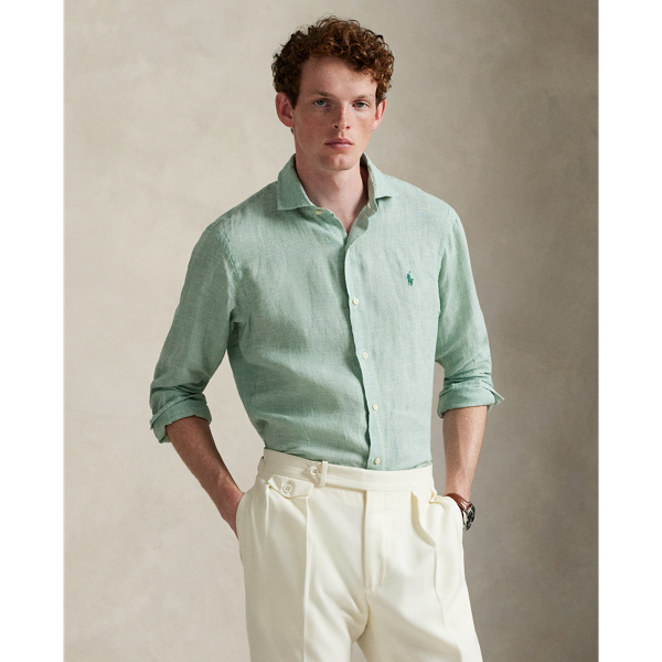 Chemise en lin coupe ajustée